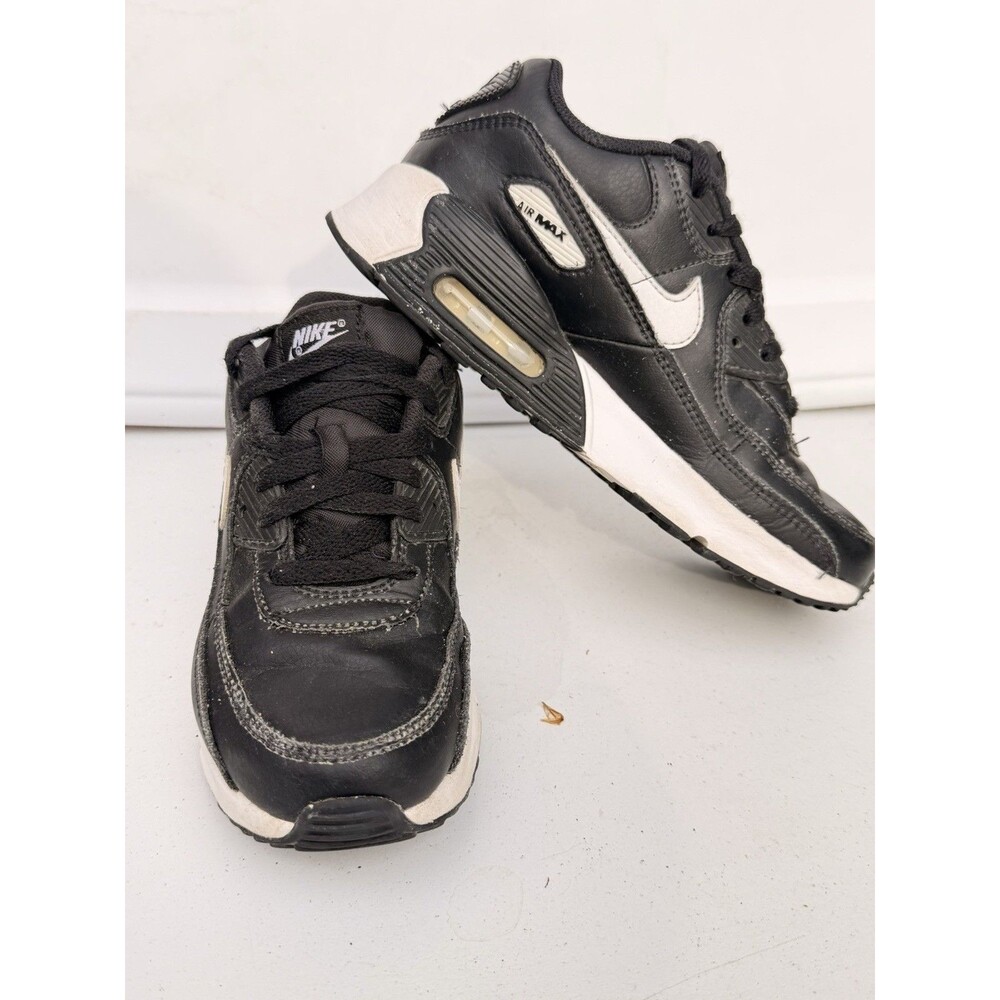 Nike Air Max 90 Leather GS Anthracite Black Kids Athletic Sneaker Sz 3Y